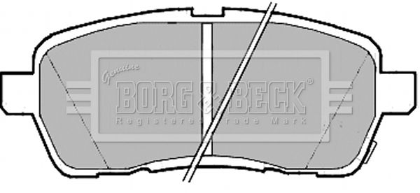 BORG & BECK Комплект тормозных колодок, дисковый тормоз BBP2182